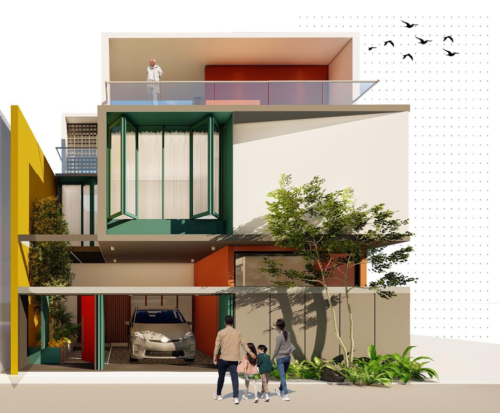 Urban Infill Residence render
